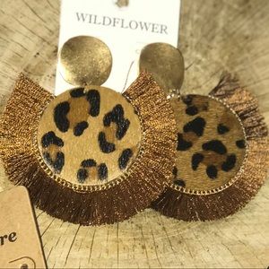 Leopard print Statement earrings